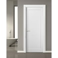 thumbnail image 3 of Slab Barn Door Panel 24 x 80 | Quadro 4115 White Silk | Sturdy Finished Wooden Modern Doors | Pocket Closet Sliding, 3 of 6