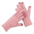 thumbnail image 2 of TureClos 1 par de guantes de invierno para mujer, guantes gruesos para mujer, tejido artesanal para mantener el calor, cubierta para los dedos, accesorio de ropa para uso al aire libre, color rosa TureClos JD731879268, 2 of 7