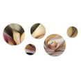 thumbnail image 2 of Designart "Minimal Liquid Gold And Taupe Waves V" Abstract Liquid Ink Metal Wall Art Set of 5 Piece, 2 of 5