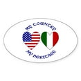 thumbnail image 1 of CafePress - Italian Country Heritage Oval Sticker - Sticker (Oval), 1 of 1