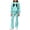 Blue, variant on Girls 2-Piece Sweatsuit Set Long Sleeve Crewneck Top and Flare Pants with Bow Print Kids Casual Outfit for School Play Daily Wear