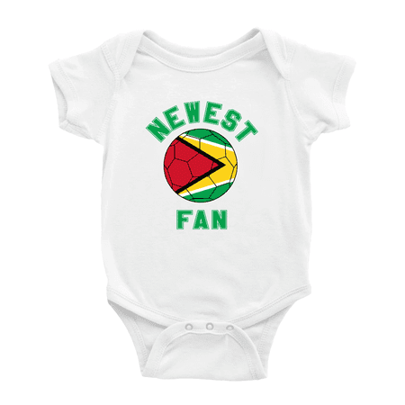 

Newest Guyana National Soccer Team Fan Cute Baby Rompers Bodysuit (White 6-12 Months)