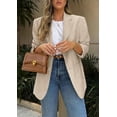 thumbnail image 4 of Blazer PRETTYGARDEN 2025 para mujer, casual, de negocios, color beige, 4 of 6
