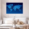 thumbnail image 2 of Elephant Stock Integrated Circuit World Map Wall Art - Horizontal Canvas Wall Art - Living Room Wall Decor - Map Canvas - Blue And Decor - 45" x 30", 2 of 4