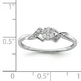 thumbnail image 2 of 925 Sterling Silver Rhodium Diamond Ring Size 6, 2 of 2