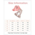thumbnail image 2 of 3T Baby Girls Clothes 4T Girls 2PCS Outfits Set Letter Print Round Neck Toddler Girls Long Sleeve Top Bell-bottomed Pants Set Pink, 2 of 8