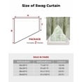 thumbnail image 6 of Sage Green Swag Valances for Windows, Retro Oil Painting Modern Abstract Art Aesthetics Rod Pocket Sheer Valances for Windows, Swag Toppers Light Filtering for Kitchen Living Room 2 Panels 36''x36'', 6 of 6