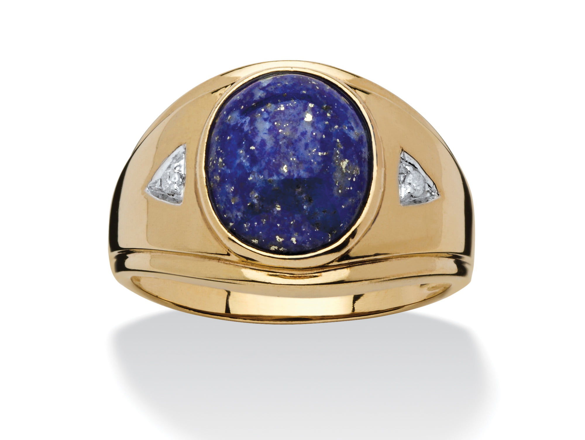 Natural Lapis Lazuli Adjustable Ring 18k Gold Plated 925 Silver Bypass Ring 