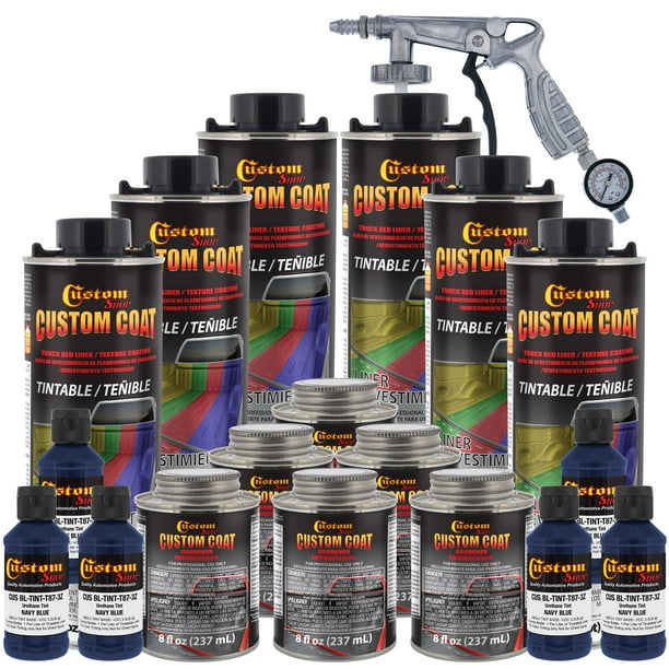 Custom Coat 35048 Navy Blue Urethane SprayOn Truck Bed Liner, 1.5