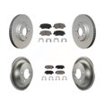 thumbnail image 1 of Transit Auto Front Rear Coated Disc Brake Rotors and Ceramic Pads Kit for Car 2014 Kia Forte SX with 15" Factory Wheels KGC-100781, 1 of 2