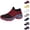 Wine, variant on longantii Orthopedic Dress Shoes for Women Arch Support Slip on Non Slip Work Shoes Wide Mesh Stretch Server Shoes Soft 2026 Foam Shoes Wine