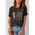 thumbnail image 3 of POGLIP Noir 11:11 Déclaration d'Amour Imprimé T-Shirt, 3 of 6