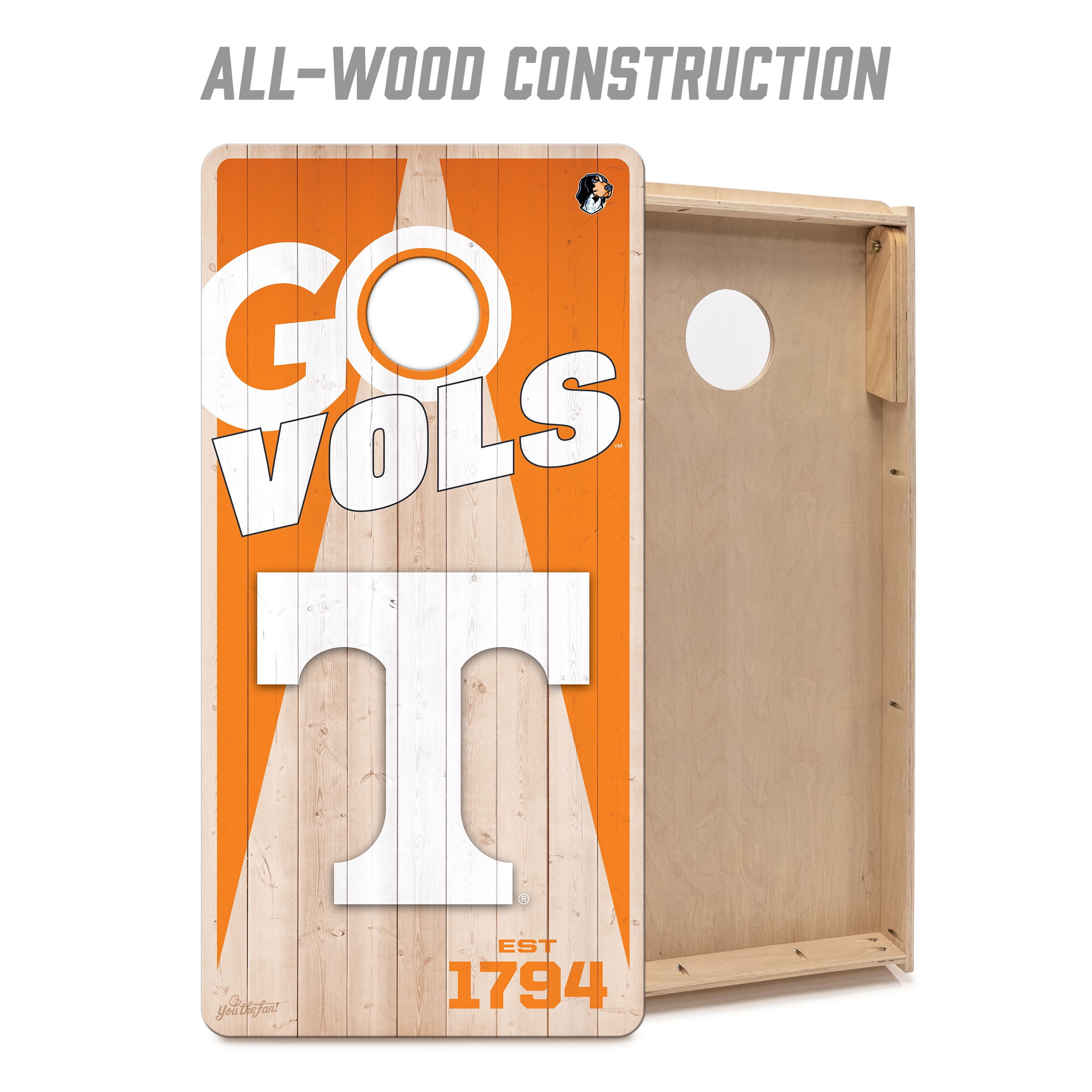 YouTheFan NCAA Tennessee Volunteers 2' x 4' Cornhole Game No Bags
