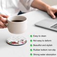 thumbnail image 3 of Grey Snowman Christmas Coasters Set of 6, Absorbent Coasters for Drinks, Snowflake Red Truck Xmas Tree Gifts Coaster for Desk Coffee Table Protection, Home Decor House Warming Gifts 4", 3 of 8