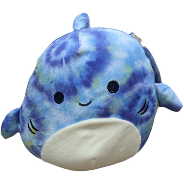 Squishmallows 8" Luther The Tie Dye Shark Plush Sea Life, Brand New