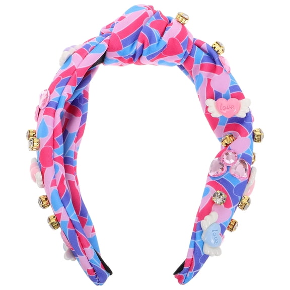 TABLZONE Valentine Hair Band for Women Multi Cloth Hair Accessory 1Pack Festive Occasions