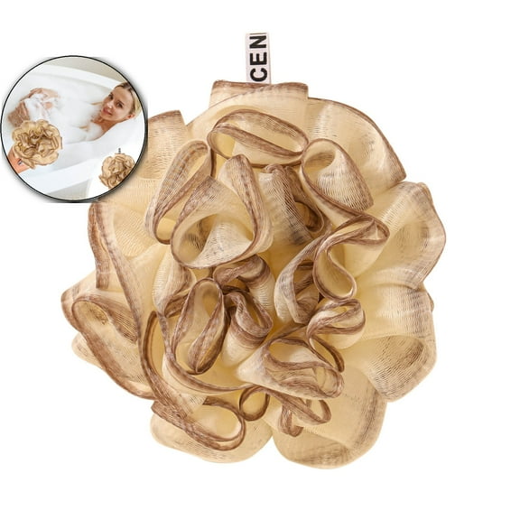 VQPeo Loofah Bath Sponge Shower Loofahs, Soft Loofa Exfoliating Body Scrubber Mesh Shower Puff Pouf Ball Luffa for Men and Women