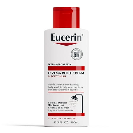 Eucerin Eczema Relief Cream Body Wash, Fragrance Free, 13.5 Fl Oz Bottle