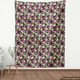 thumbnail image 4 of Floral Fabric by the Yard Upholstery, Leaves Forest Foliage Fern Petals Spring Plants on Charcoal Grey Backdrop, Decorative Fabric for DIY and Home Accents, Pale Green Magenta by Ambesonne, 4 of 5