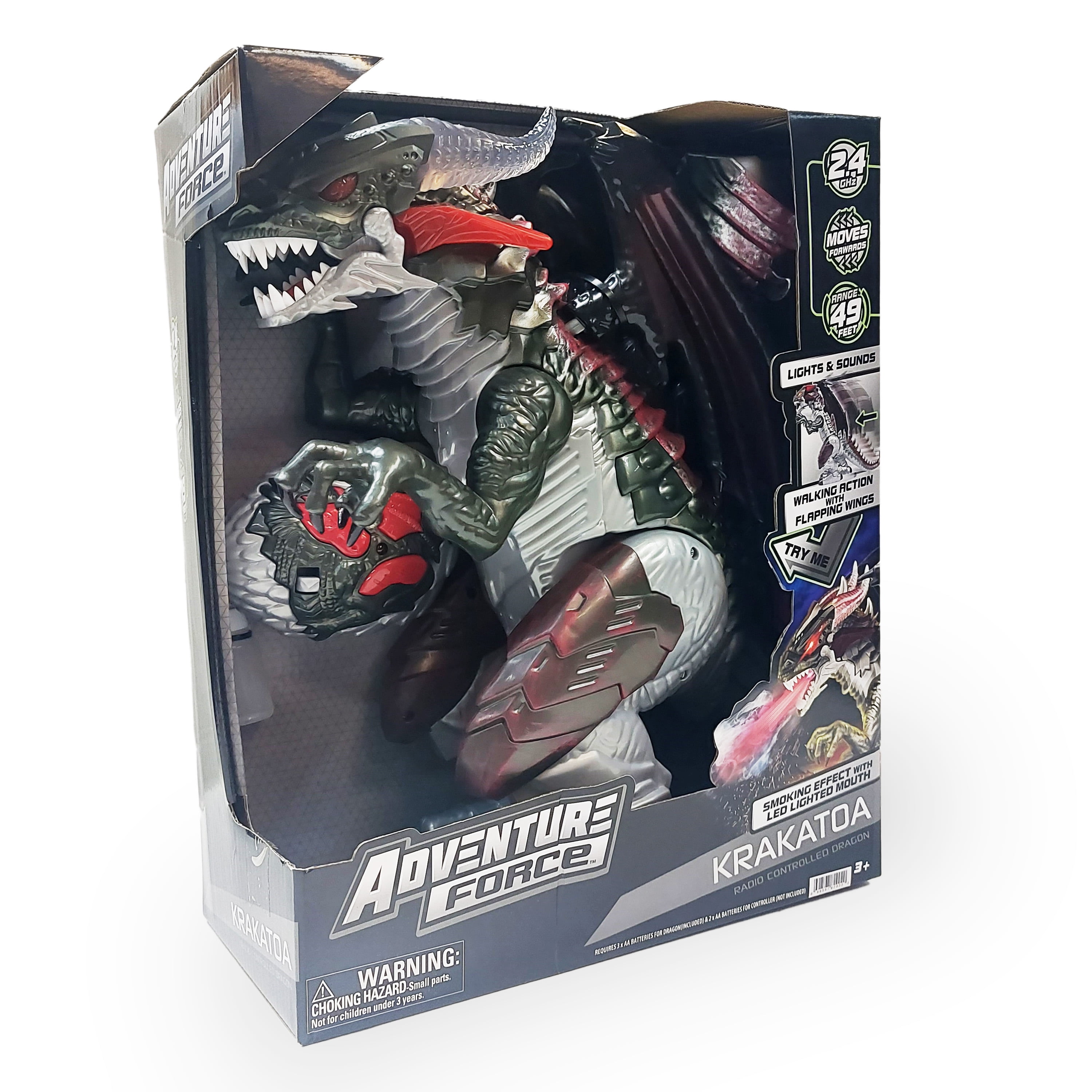 Adventure Force 2.4G Krakatoa Radio Controlled Dragon with Lights