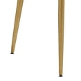 thumbnail image 4 of 22 Inch Modern Accent Table, Round Marble Top, White, Gold, 4 of 5