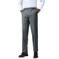 thumbnail image 4 of AZoiNM Men's Slim Fit Dress Pants Flat Front Business Casual Trousers 4 Pocket Polyester Viscose Blend, 4 of 14