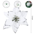 thumbnail image 7 of CRAZY NIGHT 12 Pack White Xmas Glitter Poinsettia 5.1 inch Artificial Flowers Christmas Tree Decorations Clearance Ornaments, 7 of 7