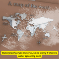 thumbnail image 2 of Acrylic world Map Waterproof 3D Wall Decal Décor Stickers for Classroom, Office, Kids Room, Hallway, Library etc., 2 of 5