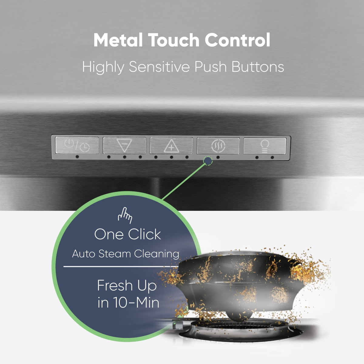 Pacific Hottes de cuisinière TruSteam SC81 de 30 po en acier inoxydable