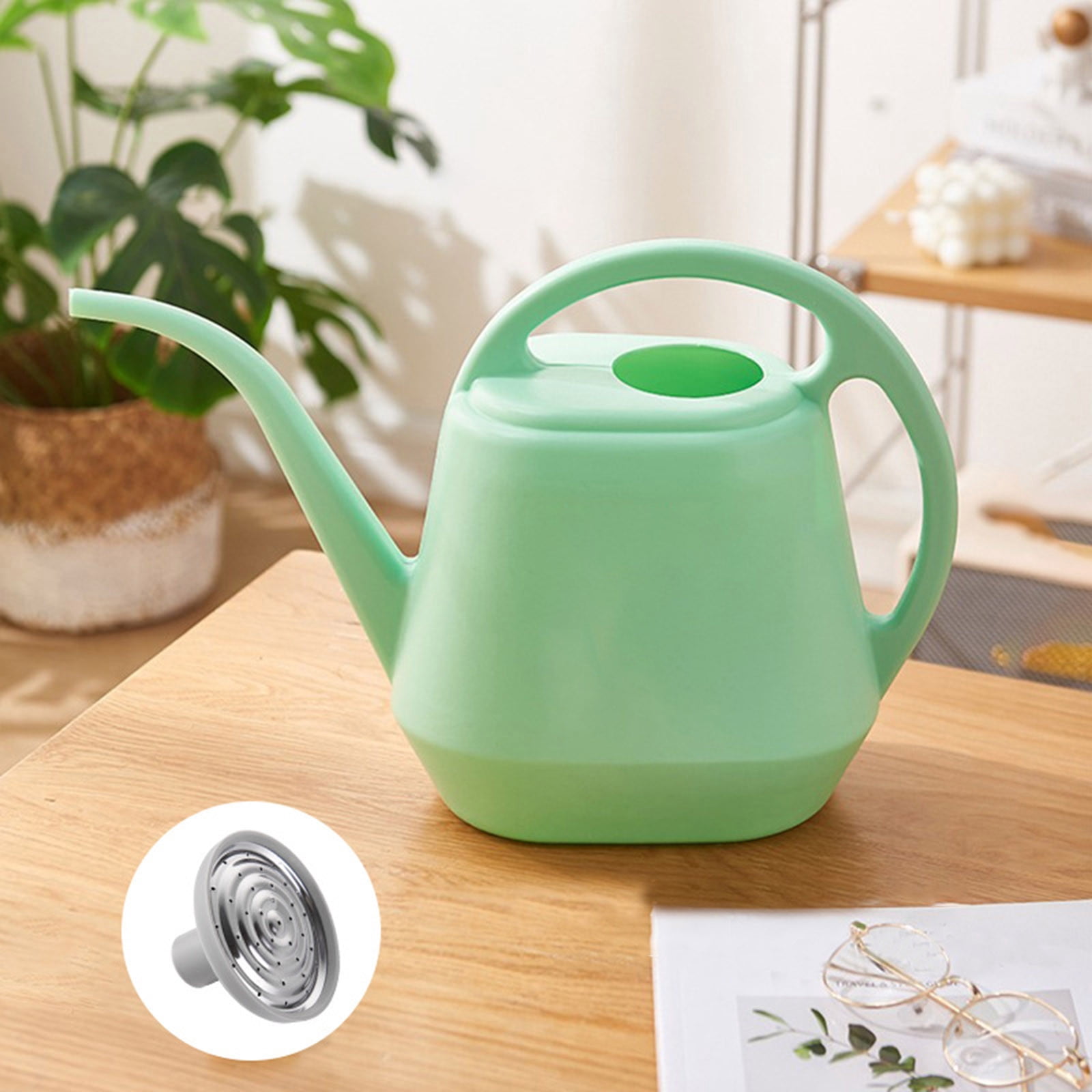 Musatteng 2-in-1 Detachable Shower & Watering Can System - 1 Gallon ABS Set with 5 Spray Modes, for Indoor/Outdoor Use (Floral Design)