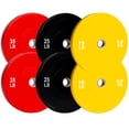 thumbnail image 1 of PRISP Olympic Bumper Weight Plate - Rubber Plate for 2 Inch Olympic Barbell with Steel Insert; Pairs, Sets and Single Plates Available, 1 of 9