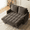 Brown, variant on Rophefx 3-in-1 Convertible Sofa Bed,Corduroy Pull Out Sleeper Sofa Bed Sofa Couch with Cup Holders,USB Ports, Adjustbale Backrest,Side Pockets for Living Room Bedroom Apartment Small Space,Black