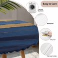 thumbnail image 3 of Blue Gold Wave Round Tablecloth for 36-44 Inch Tables, Fitted Table Cover with Elastic Edge, Summer Coastal Ocean Stripe Waterproof Outdoor Table Cloth Protector for Patio Garden Dinner Picnic, 3 of 9