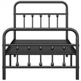 thumbnail image 2 of Topeakmart Metal Bed Frame with High Headboard and Footboard, Black, Twin XL, 2 of 7