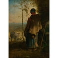 thumbnail image 3 of Jean-François Millet 11x14 Black Modern Framed Museum Art Print Titled - The Little Shepherdess (1868-72), 3 of 5