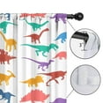 thumbnail image 4 of Blackout Kids Curtains,Colorful Dinosaurs Silhouettes Pattern Childrens Insulated Curtains Set Of 2,Bedroom Essentials,Toddler Room Decor 42"x63", 4 of 5