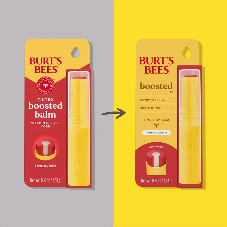 Burt's Bees Rose Knows Tinted Boosted Lip Balm 0.16 oz