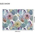 thumbnail image 3 of GZHJMY Watercolor Cactus Pattern with Flowers Prickly Bath Mat for Bathroom Rugs Rectangle Carpet for Shower, Fluffy Absorbent & Machine Washable, 16x24 Inch Carpet Runner, 3 of 5