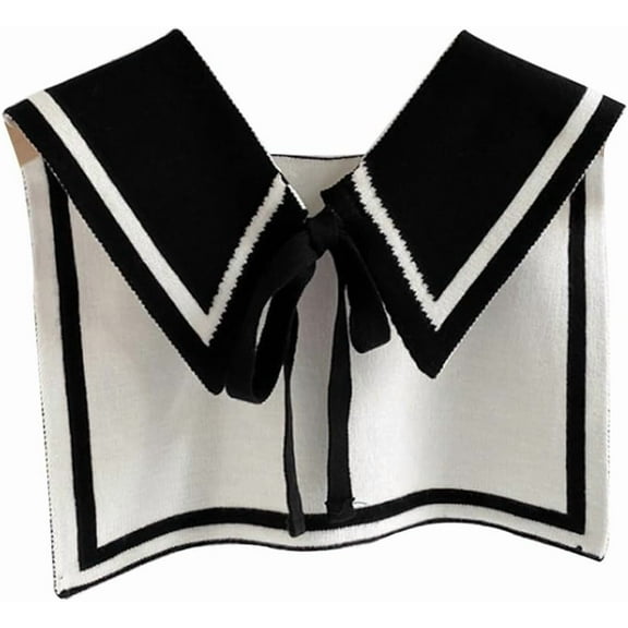 Knitted Detachable Dickey Fake Collar Decorative Shawl Fasle Collar