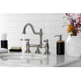 thumbnail image 3 of Kingston Brass KS3918GL Restoration Standard Mount Bathroom Bridge Faucet, Brushed Nickel, 3 of 5