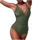 thumbnail image 2 of Traje de baño de una pieza para mujer, conjunto de bikini para mujer, traje de baño cómodo de color liso con tirantes y diseño calado, traje de baño de nailon para mujer, 2 of 8