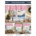 thumbnail image 6 of Pink Christmas Snowflakes Valances for Windows, 54 x 18in, Winter Snowfall Shiny White Modern Rod Pocket Kitchen Valance Curtain Light Filtering Window Treatments for Living Room Bedroom, 1 Panel, 6 of 7