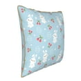 thumbnail image 2 of Xecao Easter Rabbit Print Soft Velvet Decorative Throw Pillow Covers, Square Cushion Cases for Bed, Sofa, Living Room, Car, and Indoor Outdoor Use-16"x16", 2 of 8