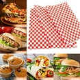 thumbnail image 5 of 100Pcs Checkered Dry Waxed Deli Paper Sheets with 24 Popcorn Favor Boxes, Grease Resistant Checkered Basket Liner, Red and White Sandwich Paper Wraps for Party, Picnic (11x10.2inch), 5 of 8