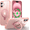 Pink, variant on Magnetic-compatible iPhone 17 phone case with stand [Military-grade drop test] [Compatible with magnets] Circular semi-transparent ultra-thin hard back soft edge, green