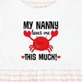 thumbnail image 4 of Inktastic Nanny Loves Me Grandson Girls Baby Dress, 4 of 5