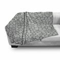 thumbnail image 3 of Geometric Soft Flannel Fleece Blanket, Hand-Drawn Sketch Deformed Hexagon Shapes Inspired from Honeycomb Structure, Cozy Plush for Indoor and Outdoor Use, 50" x 60", Black and White, by Ambesonne, 3 of 6