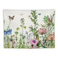 thumbnail image 5 of Creowell  Floral Plant Tapestry Colorful Herb Tapestries Wild Flower Plants Tapestry Nature Scenery Butterfly Tapestries for Room 60x50inch, 5 of 6