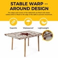 thumbnail image 4 of Red Texas Star Vintage Table Cloths for 6 Foot Rectangle Tables, Farmhouse Berry Grey Wooden Patio Waterproof Elastic Fitted Tablecloths, Washable Rectangular Table Cover for Camping, 4 of 8