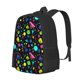thumbnail image 1 of Balery Geometric 1980s Styled Mochila para hombre y mujer - Tela Oxford 600D resistente - Gran capacidad, resistente al agua, ideal para la escuela, viajes y senderismo, 1 of 6